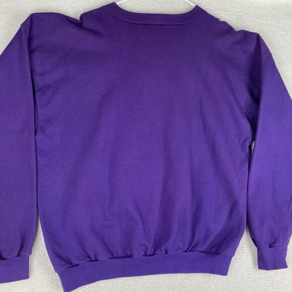 Vintage Tiny Toons Sweatshirt Mens XL Purple Warner Bros Acme College 90s Freeze - Picture 12 of 16